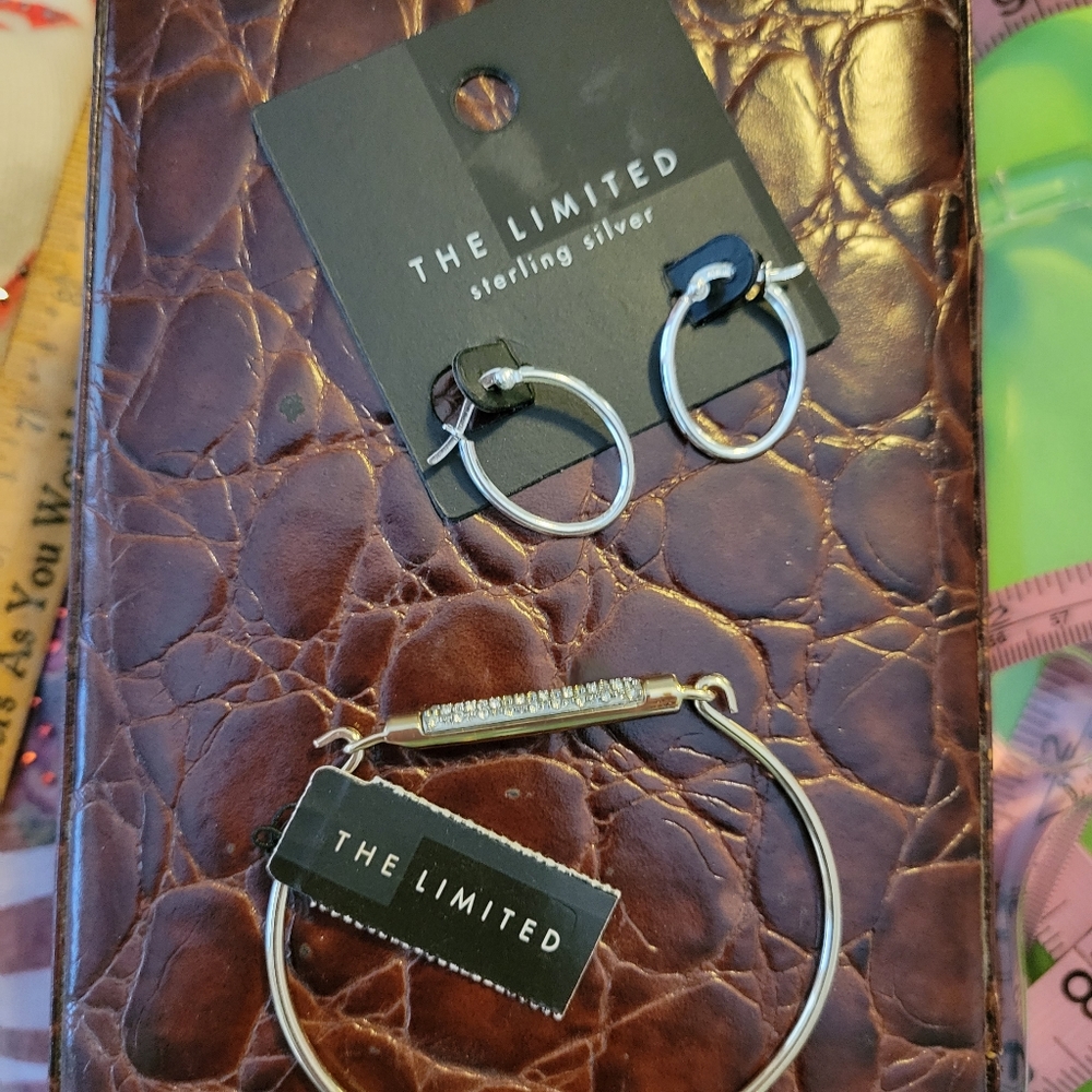 NWT The Limited Bracelet & Sterling Silver Pierced Hoop Earrings ~ Pretty